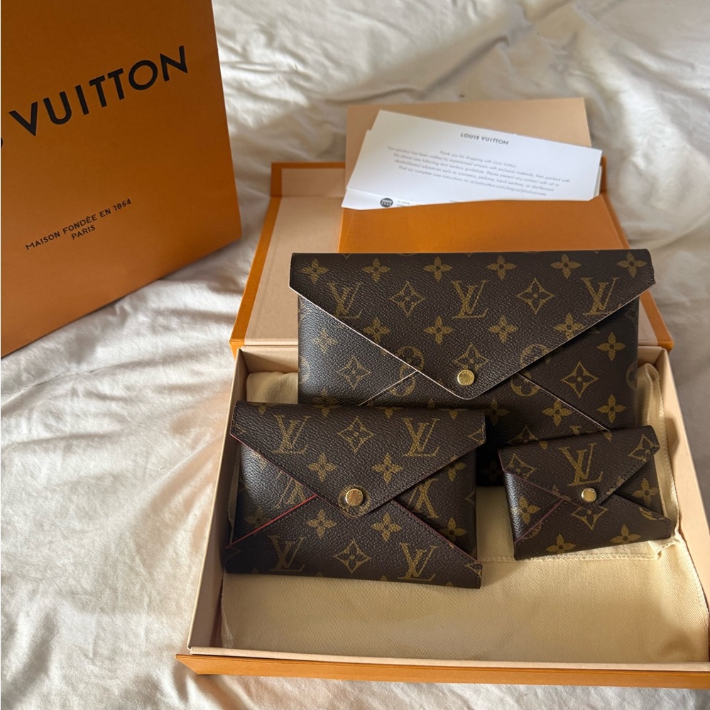 Louis Vuitton Brown and Gold Monogram Set